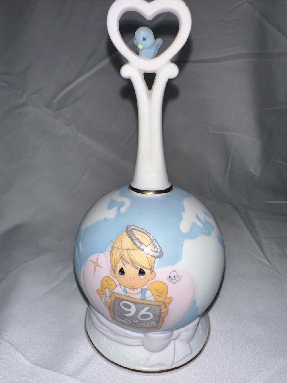 Precious moments 1996 peace on earth annual bell